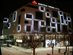 hotel Austria trend hotel Bratislava Lightech vonkajšie osvetlenie