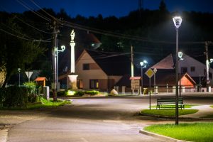LED úsporné moderné verejné osvetlenie mesta obce Chrenovec Brusno