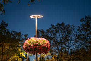 LED úsporné moderné verejné osvetlenie mesta obce Handlová