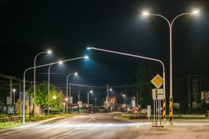 LED úsporné moderné verejné osvetlenie mesta obce Liptovská Osada