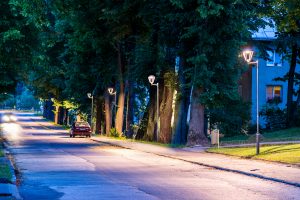LED úsporné moderné verejné osvetlenie mesta obce Lubochňa