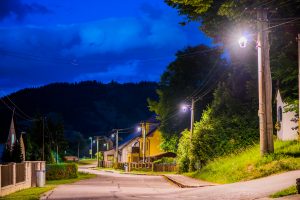 LED úsporné moderné verejné osvetlenie mesta obce Lubochňa