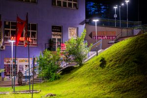 LED úsporné moderné verejné osvetlenie mesta obce Námestovo