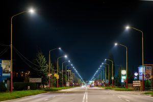 LED úsporné moderné verejné osvetlenie mesta obce Ružomberok