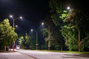 LED úsporné moderné verejné osvetlenie mesta obce Ružomberok