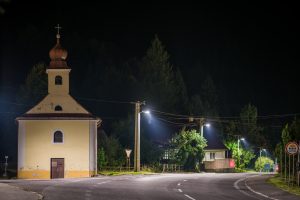 LED moderné verejné osvetlenie mesta obce Oravská Podhora