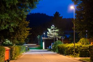 LED úsporné moderné verejné osvetlenie mesta obce Turzovka